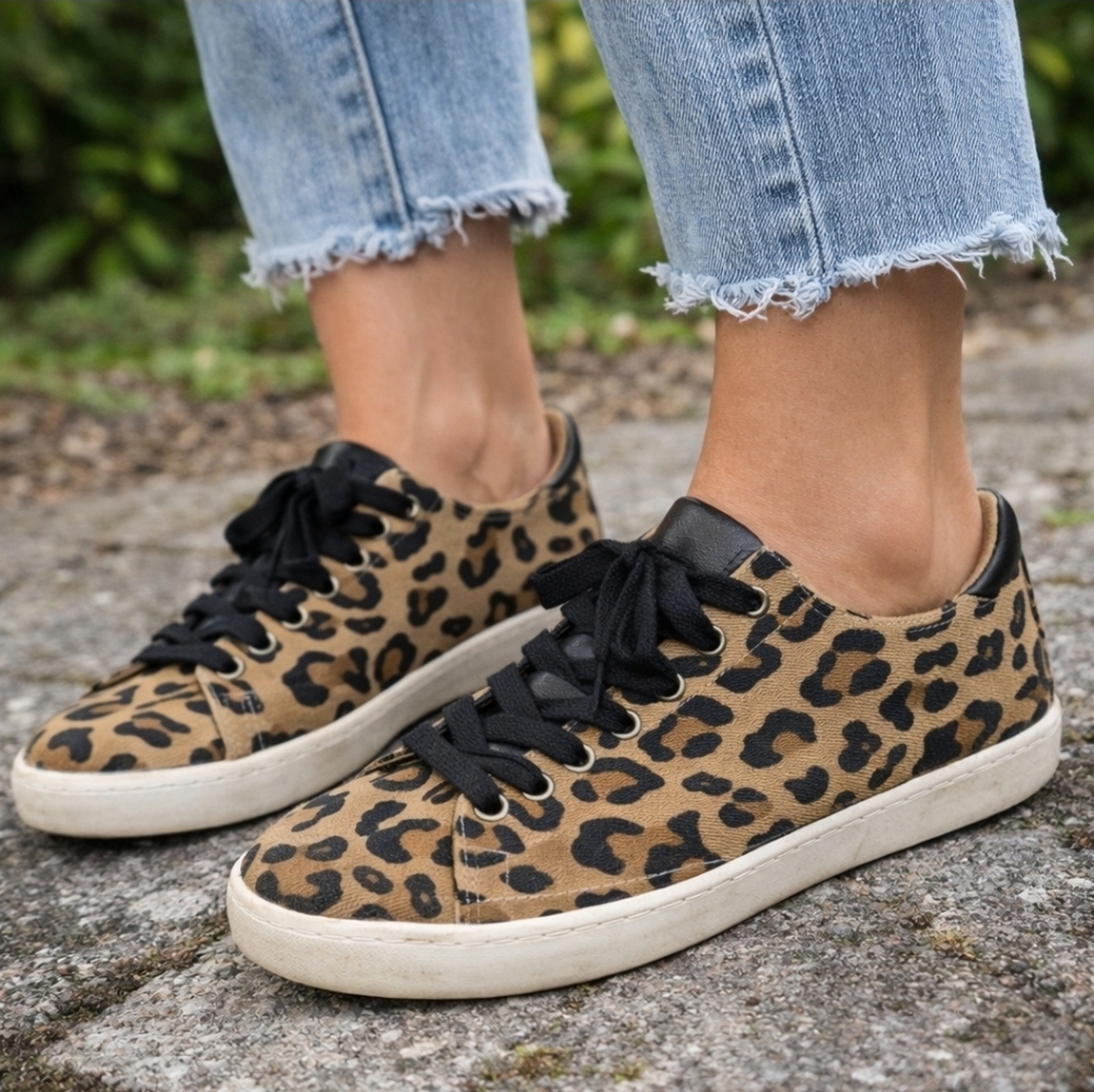 MI.IM Leopard Print Lace-Up Sneakers